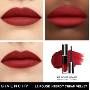 GIVENCHY Le Rouge Interdit Cream Velvet Lipstick Color: N37 Rouge Grainé